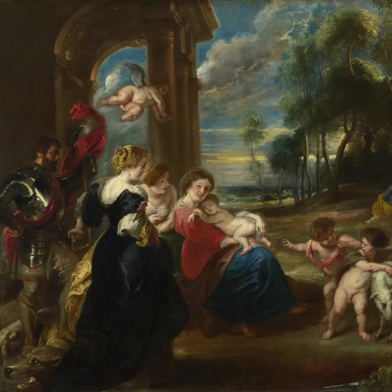 The Holy Family with Saints in a Landscape