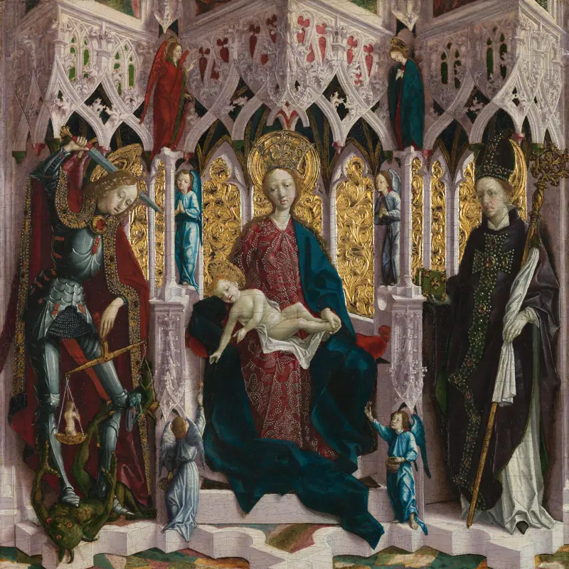 The Virgin and Child Enthroned with Angels and Saints