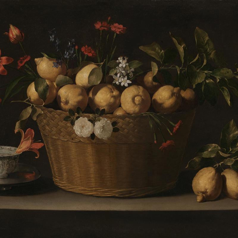 Juan de Zurbarán's Still Life with Lemons in a Wicker Basket
